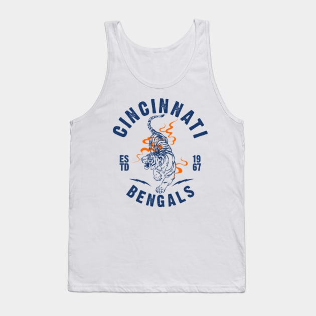 cincinnati bengals vintage Tank Top by small alley co